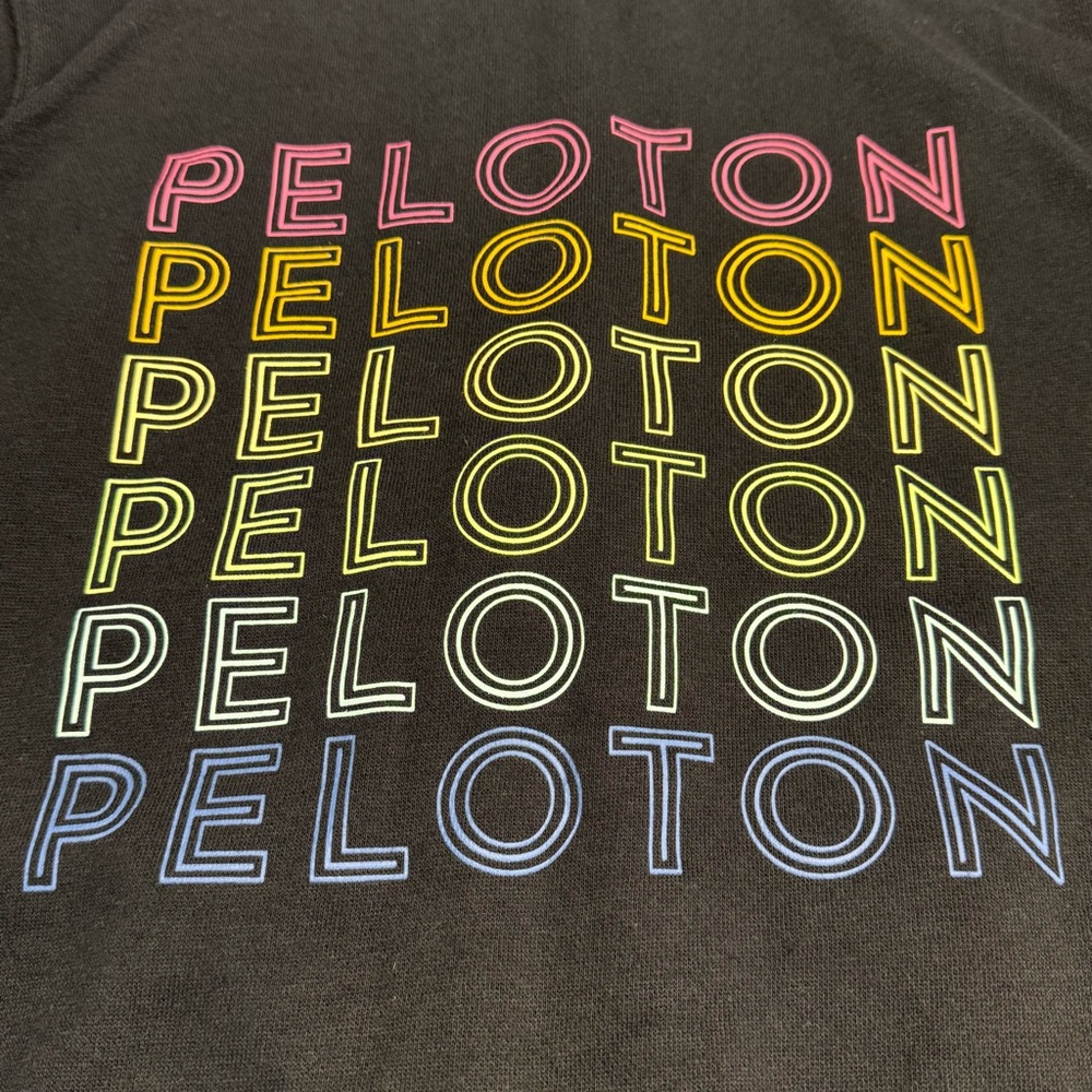 Peloton Ultimate Zip Up Rainbow Spell-Out Hoodie Womens Medium - Picture 10 of 12